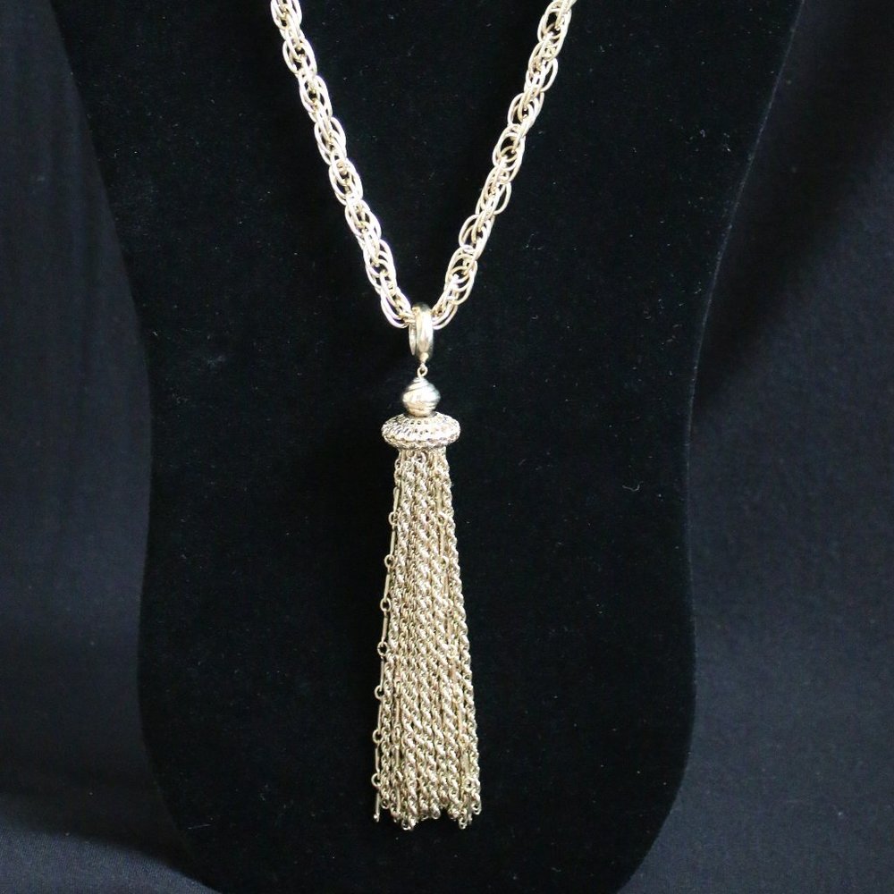 Gold Tone Tassel Necklace
